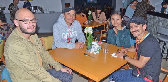 Carlos Valencia Ávila, Adelio Leiva, Daniela Leiva y Gadiel López Sánchez.