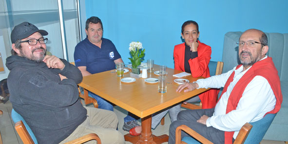 Raúl Meneses Cardona, Parmenio Rico Toscano, Paula Leguizamón Londoño y Julián Arbeláez Tobón.