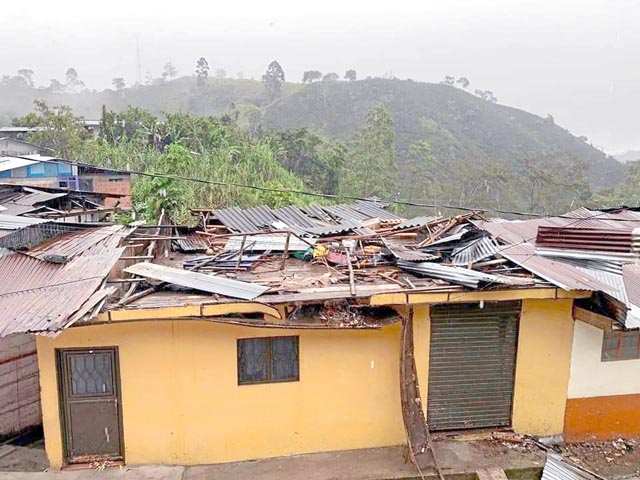 Así quedaron algunas casas.