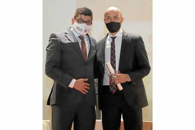 César Augusto Díaz Zapata, concejal del Partido Liberal junto a Elkin Soto, deportista caldense.