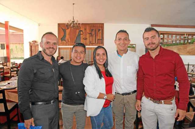 Mauricio López, Juan Pablo Aguirre, Julián Pinzón, Michael Krast y Yamid Quiceno.
