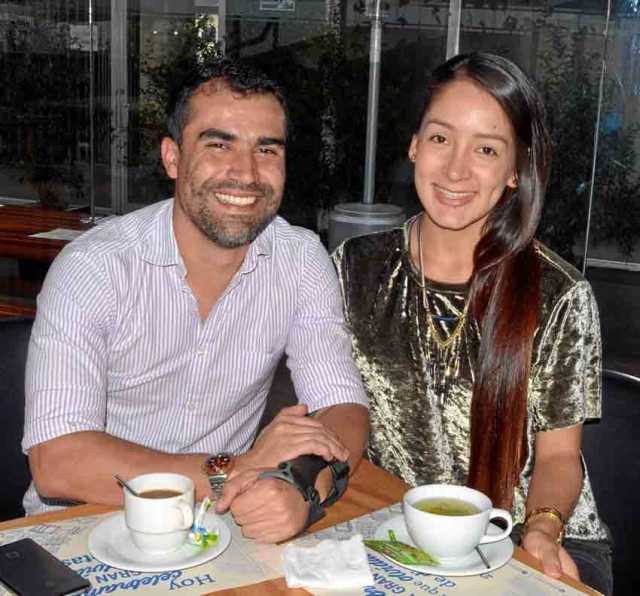 John Ríos Parra y Pilar Gómez Valencia también compartieron en el Dauntaun.