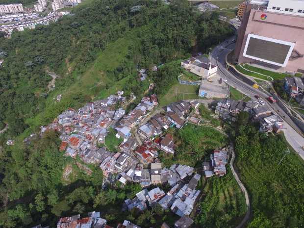 Sitio de la tragedia, en la parte baja donde quedaban las casas