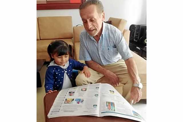 William Agudelo y su nieta Emilia Cañón. 