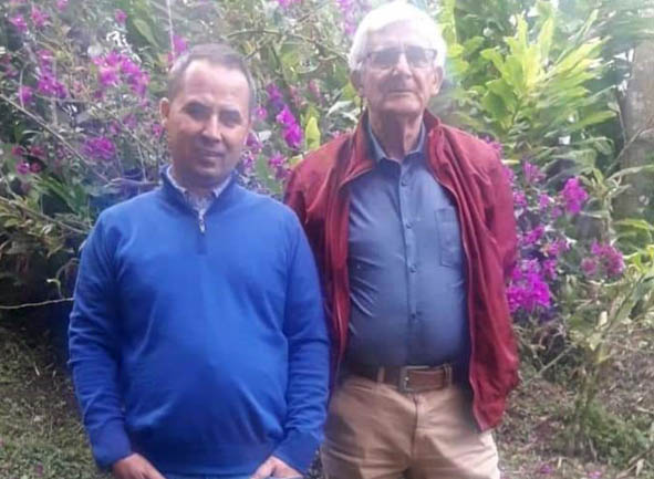 Jorge Iván Gómez López y su padre, Jaime Gómez Echeverri.