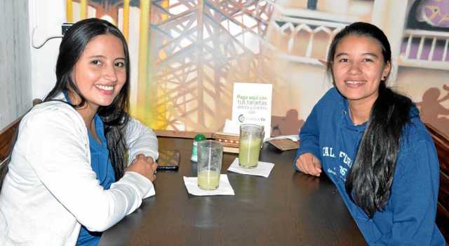 En Pataconia estuvieron las hermanas Diana Paola y Cindy Carolina Peña González.