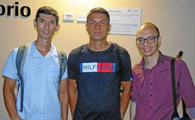 Alexánder García, Cristian Camilo Cardona y Carlos Andrés García.
