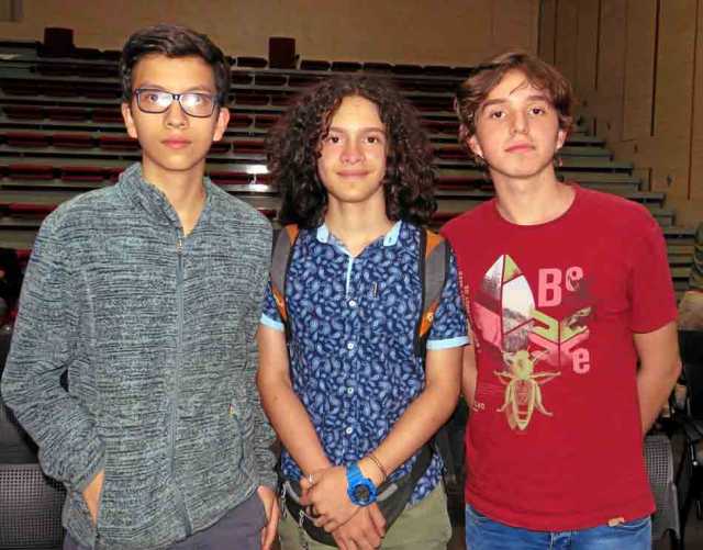 Juan Sebastián Tangarife Ortiz, Ángel Marcello Yepes Henao y Juan Manuel Mejía Vasco.