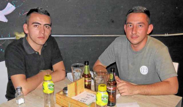 Mateo Ocampo Escudero y Sergio López Gómez cenaron en Urban.