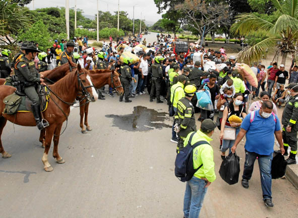 Los venezolanos que permanecían en Colombia fueron ayer autorizados para salir hacia su país en un corredor humanitario realizad