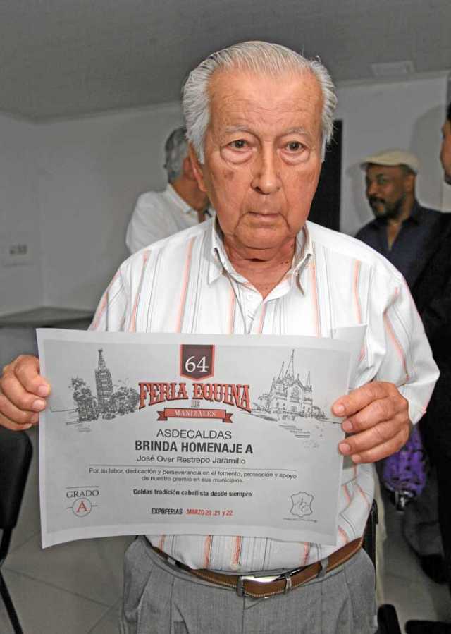 José Over Restrepo Jaramillo, homenajeado. 