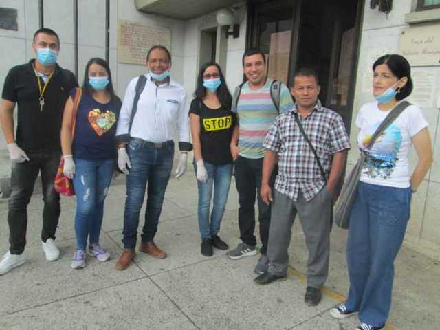 Campaña pedagógica Foto | Leonidas Guerrero | LA PATRIA Riosucio. Integrantes de la Oficina de Cultura salieron en el transcurso