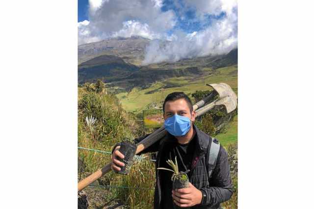Cristian Camilo Quintero, voluntario de la Organización Poleka Kasue.