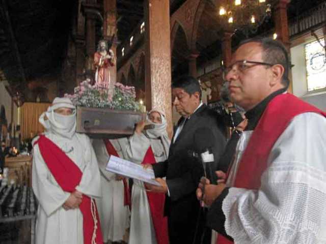 Riosucio Foto | Leonidas Tapasco | LA PATRIA En el templo de San Sebastián se hizo la procesión del Santo viacrucis, a cargo de 