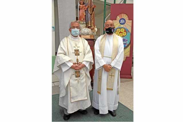 Los sacerdotes Efraín Castaño y Fernán Llano Ruiz