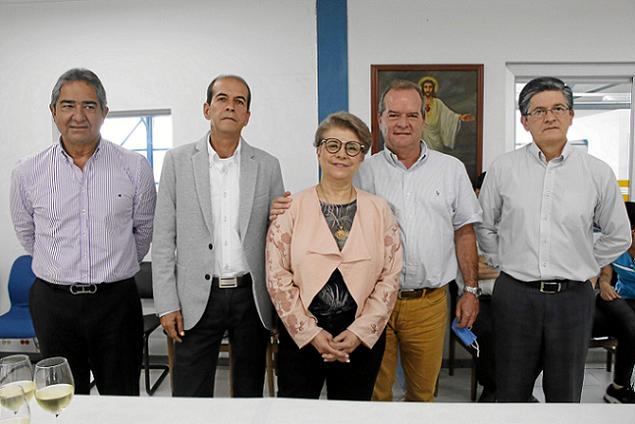 Jorge Hernán Botero Restrepo, gerente de Comercial de LA PATRIA; Humberto Obando Castillo, Offir Cardona Vallejo, Nicolás Restre