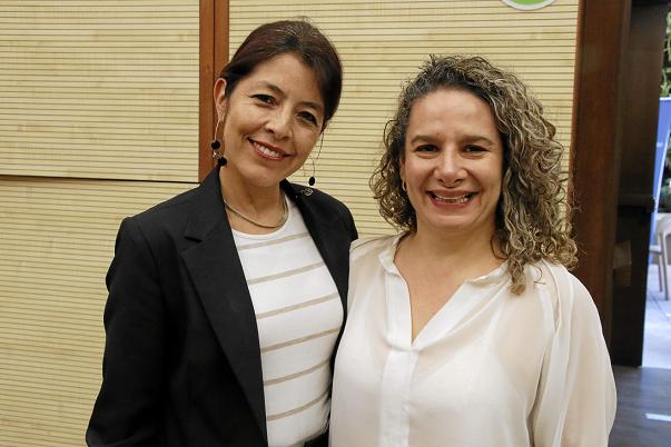 Ivonne Mendoza, gerente del Banco de la República de Manizales; Paula Londoño Vallejo, coordinadora de la orquesta sinfónica de 