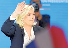 Marine Le Pen, candidata de ultraderecha. 