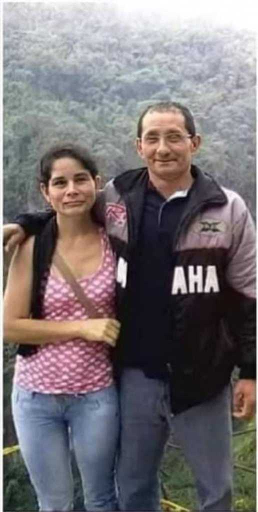 Soraida Castrillón y José Melo, fallecidos en el accidente.