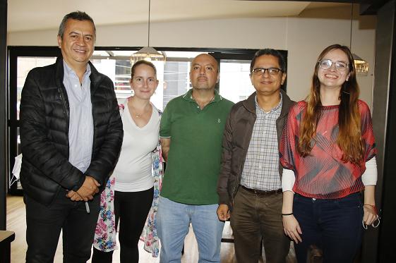 Juan Luis Taborda, Elizabeth Restrepo, Diego Hidalgo, Luis Francisco Arias Bonilla y Juanita Donato.