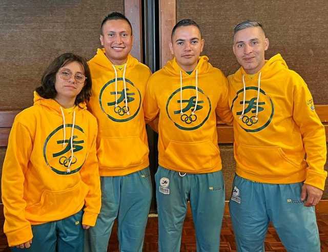 Luisa María Giraldo, José Eiber Camacho, Yeison David Mendieta y Sebastián Calle.