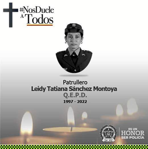 Leídy Sánchez Montoya fue la víctima mortal del ataque de ayer en San Pablo Bolívar.