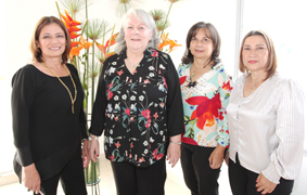 Junta directiva ASCAPH: Luz Amparo Osorio, Myriam García, Gloria Inés González y Marleny Giraldo.