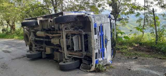 Accidente en vía La Merced - La Felisa