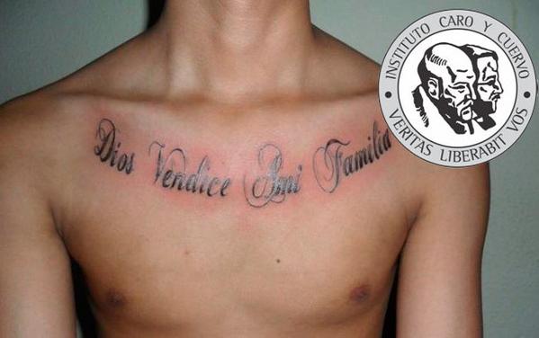 Dios vendiga mi familia, uno de los errores en tatuajes (GALERÍA)