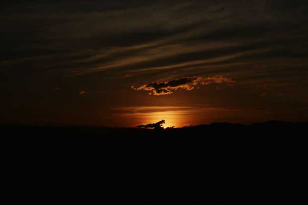 Atardecer desde el cerro Monserrate en Aguadas