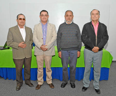 Javier Sánchez Carmona, Ángel María Ocampo Cardona, Mario Suárez Yepes y Albeiro Valencia Llano.