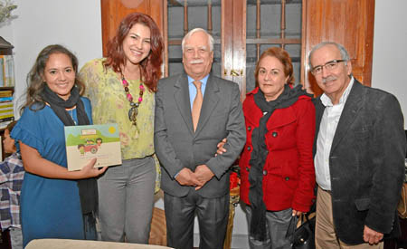 Diana Rueda Jaramillo, Francina Echeverri Gallego, Gabriel Cadena Gómez, Consuelo de Cadena y Fernando Estrada Mejía.