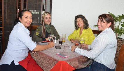 Tatiana Ruiz, Natalia Giraldo, Doralba López y Faliria Montoya.
