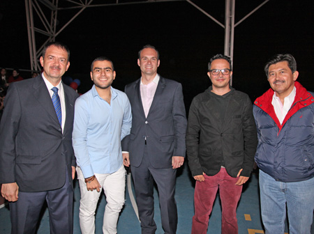 Foto | Argemiro Idárraga | LA PATRIA Bernardo Martínez, coordinador; Juan Enrique Fernández, Bryan Taylor y Carlos Cubides, jura