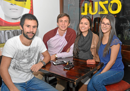 Santiago Balcázar, Santiago Micolta, María Camila Vargas y Laura Bibiana Quintero.