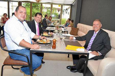 Foto | José Fernando Tangarife | LA PATRIA Cristian Ortegón, Julio César Quintero Monsalve y Leonidas Londoño Granada.