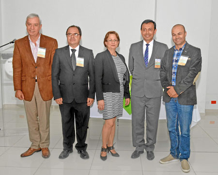 Carlos Arboleda; Jorge Helmer Valencia; Clara Bermeo, asesora del Ministerio de Cultura; Lindon Alberto Chavarriaga, secretario 