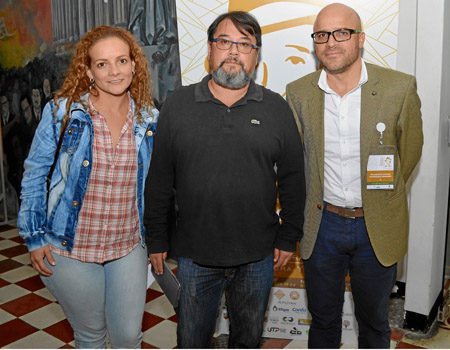 Carolina García Sánchez, Édgar David Serrano y Francisco González.