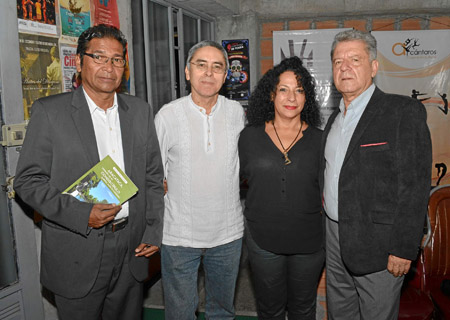 Rafael Darío Jiménez, coordinador de la Casa Museo Gabriel García Márquez de Aracataca; Uriel Giraldo, director de El Escondite;