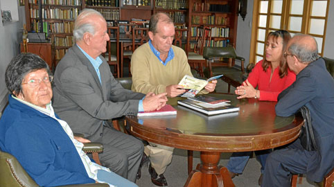Dorian Hoyos Parra, vocal de la SMP; Herman Estrada Mejía, presidente de la Junta Directiva de la SMP; Nicolás Restrepo Escobar,