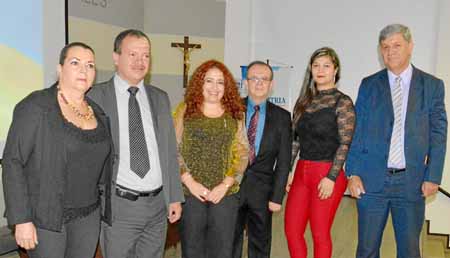 Milbia Pérez Suárez, gerente Cootransmanizales; José Fernando Pareja Pareja, revisor fiscal de Copatria; Paula Liliana Sánchez O