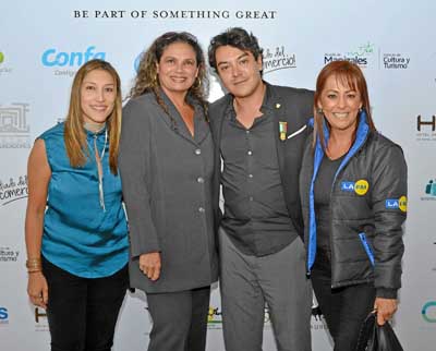 Andrea Gallego Sánchez; Luz Ángela Franco García; Jorge Ospina, director de Videl, y Claudia María Jaramillo Macías.