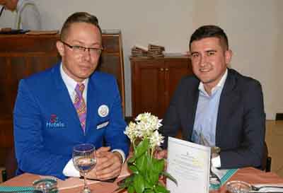 En el restaurante El Mural del Hotel Pop Art Las Colinas se reunieron en un almuerzo de trabajo Ricardo Osorio Correa y Julio Cé