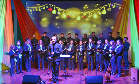 La Coral Brahms durante su presentación el 21 de diciembre.