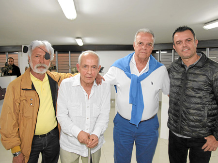 Juan Torres, Germán García, Mario Jiménez y Walter Zuluaga, expositores.