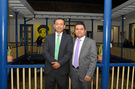 Lindon Alberto Chavarriaga, secretario de Cultura de Caldas, y Diego Mauricio Echeverri Chica, jefe de la Unidad de Patrimonio.