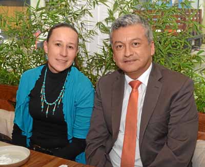 Valentina Echeverri Ocampo y Nelson Rave Osorio se reunieron en un almuerzo en el restaurante Komo Asian Concept.