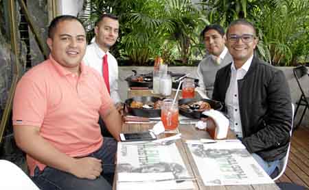 Luis Miguel Orozco, Felipe Arroyave, Daniel Escobar y James Gallego.