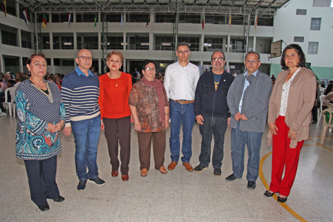 Nhora Hernández; Germán Fernández; Mariela Giraldo Duque, presidenta de la junta directiva; Rosalba López; Nelson Alberto Arroya