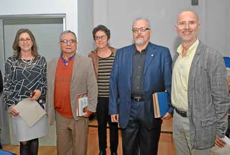 Claudia Jaramillo Ángel, Octavio Hernández Jiménez, Virginia Santander Mejía, Orlando Mejía Rivera y Octavio Escobar Giraldo.